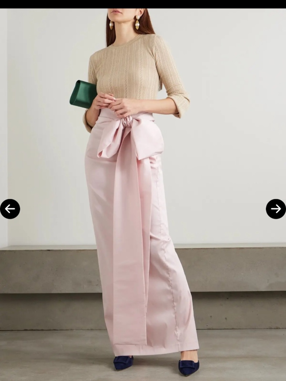 Bernadette Bernard Bow Maxi Skirt – Blush Pink – NWT – FR 34 / US 2 - Picture 1 of 7